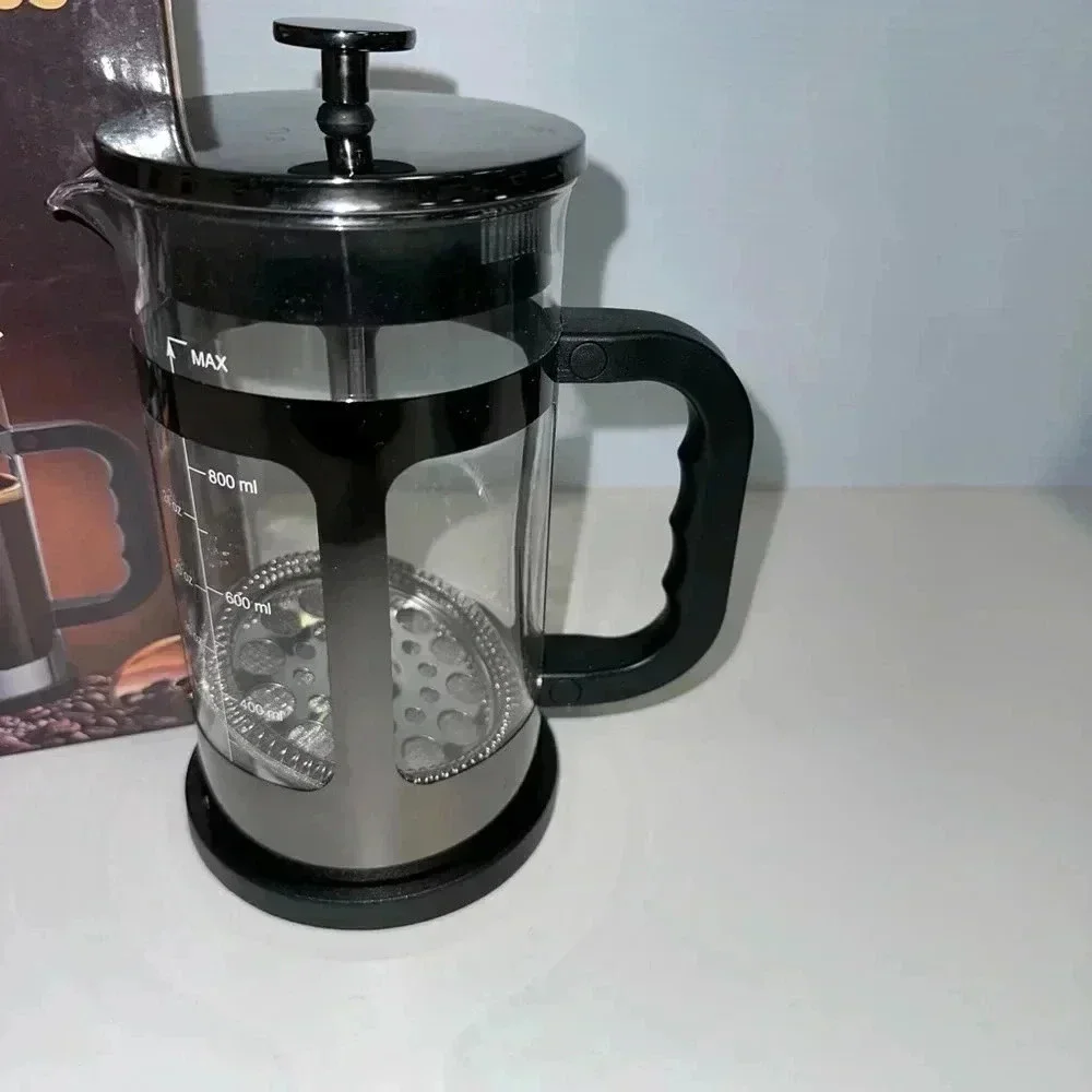 Quqiyso French Press Coffee Maker, 34 oz, Black